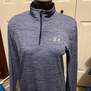 Under Armour Womens Small HeatGear Blue Half ZIP Activewear